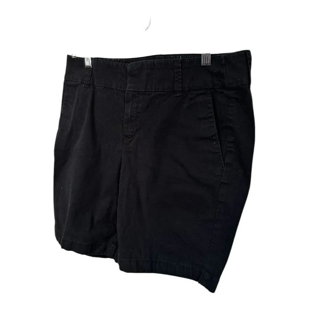 J Crew Black Cotton Elastane blend Chino shorts size 6